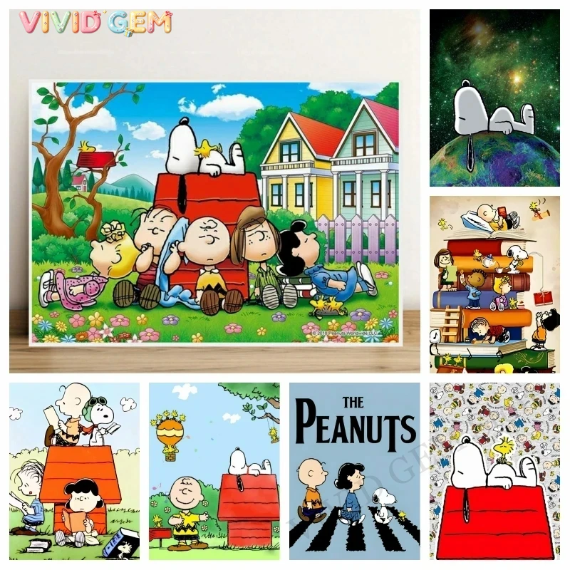 5D Diamond Painting Kit Full Drill - VIVID GEM 2026 New Cute Snoopy