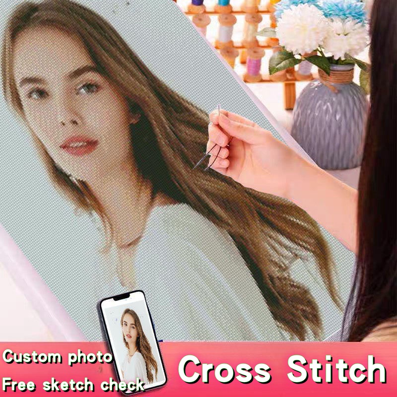 Cotton Embroidery Thread Skeins - Embroidery Cross Stitch Custom Photo Kit
