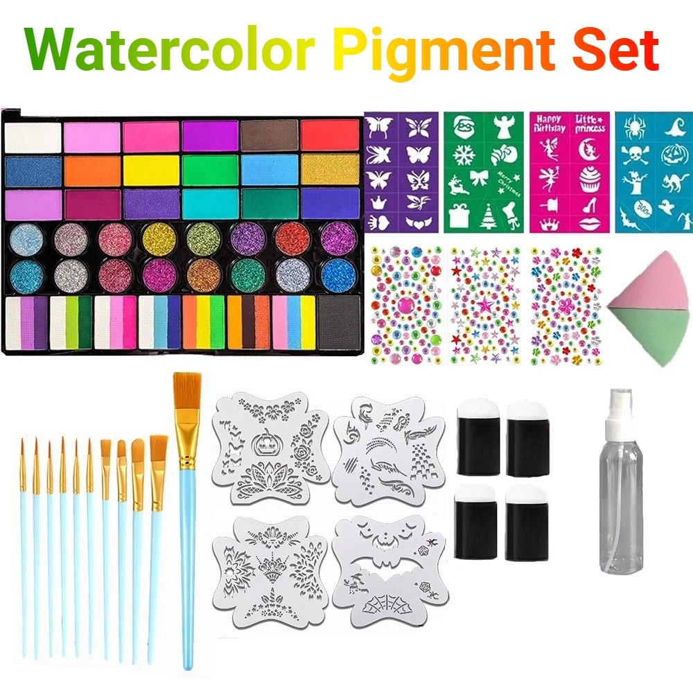 Watercolor Paint Set Solid Pigment - 42 Colors Watercolor Paint Set Vivid