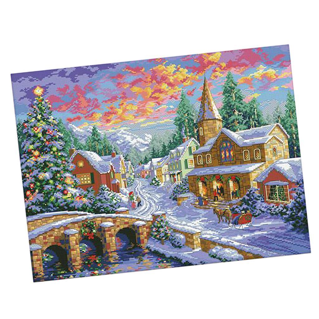 Cross Stitch Stamped Kits Beginners - DIY Needlework Craft Stamped Cross Stitch
