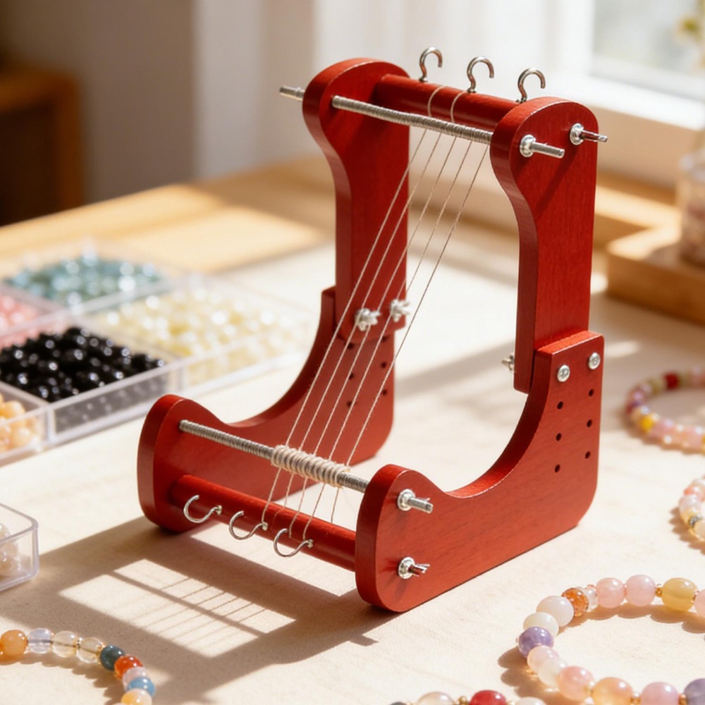 Craft Tools - Wooden Beading Loom Kit Adjustable Length,