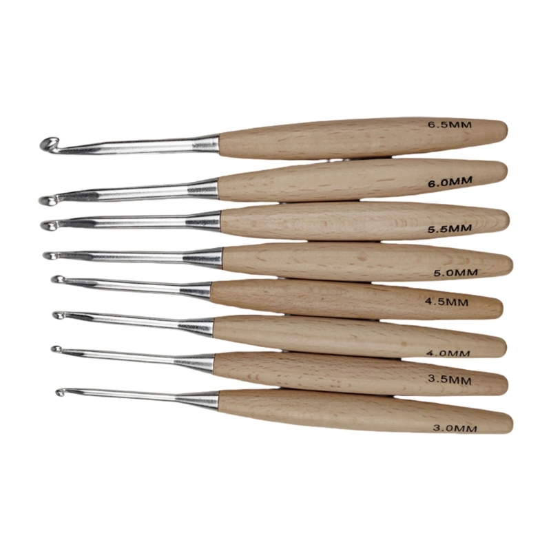 Wooden Crochet Hooks Ergonomic Handle - 97BA Ergonomic Grip Crochet Needle Handle