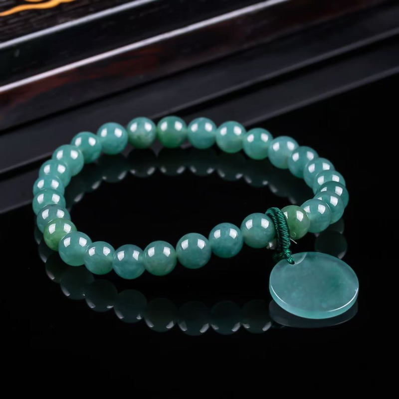 Beading - Natural Jadeite Blue Water Nothing Plaque
