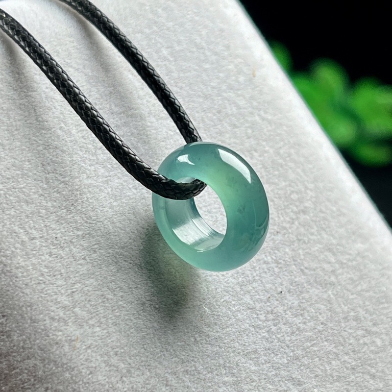 Beading - Natural Emerald Blue Water Lucky Bead