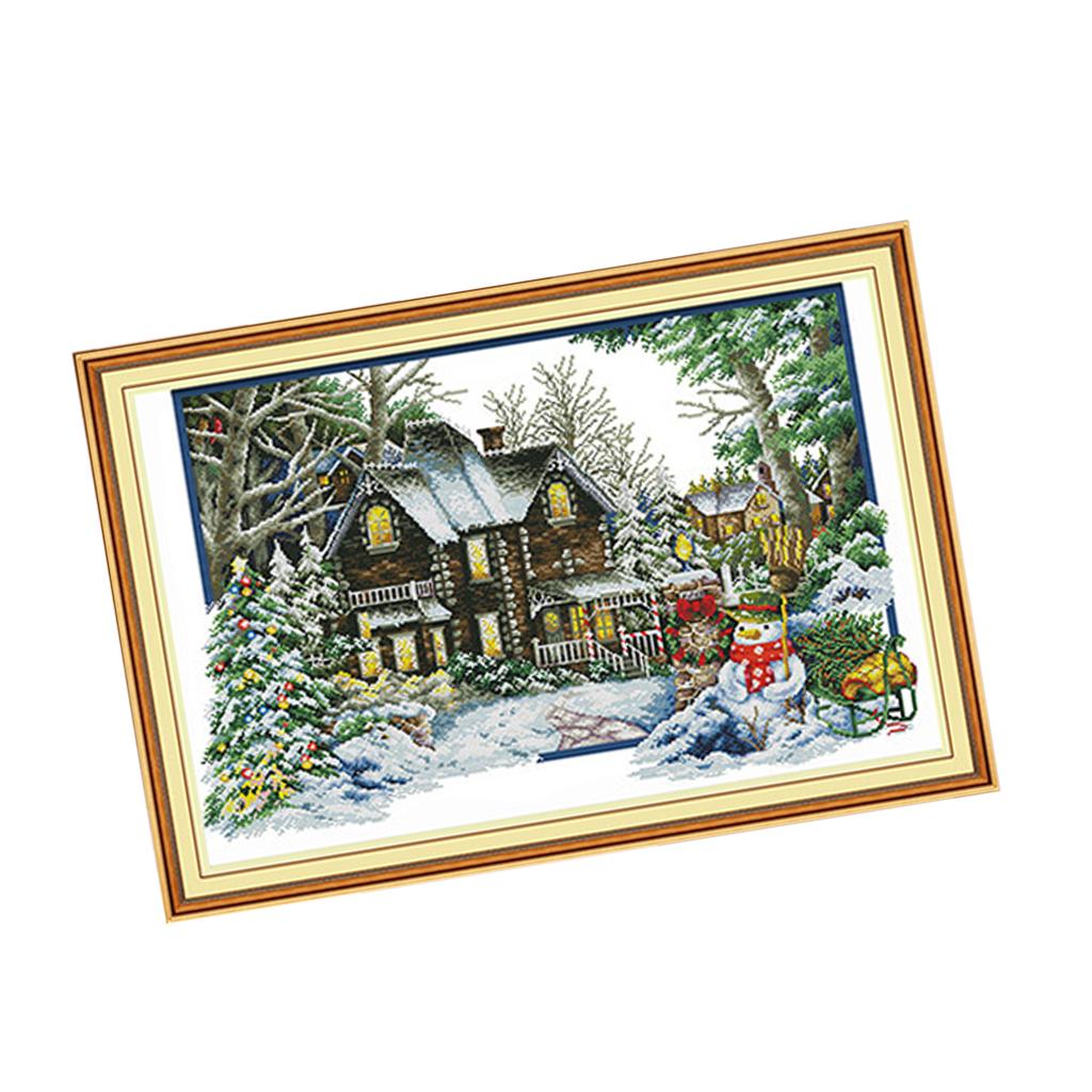 Cross Stitch Stamped Kits Beginners - Stamped Cross Stitch Kit with Preprinted