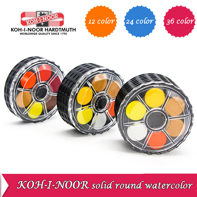 Watercolor Paint Set Solid Pigment - KOH-I-NOOR Solid Watercolor Pigment Portable Wheel