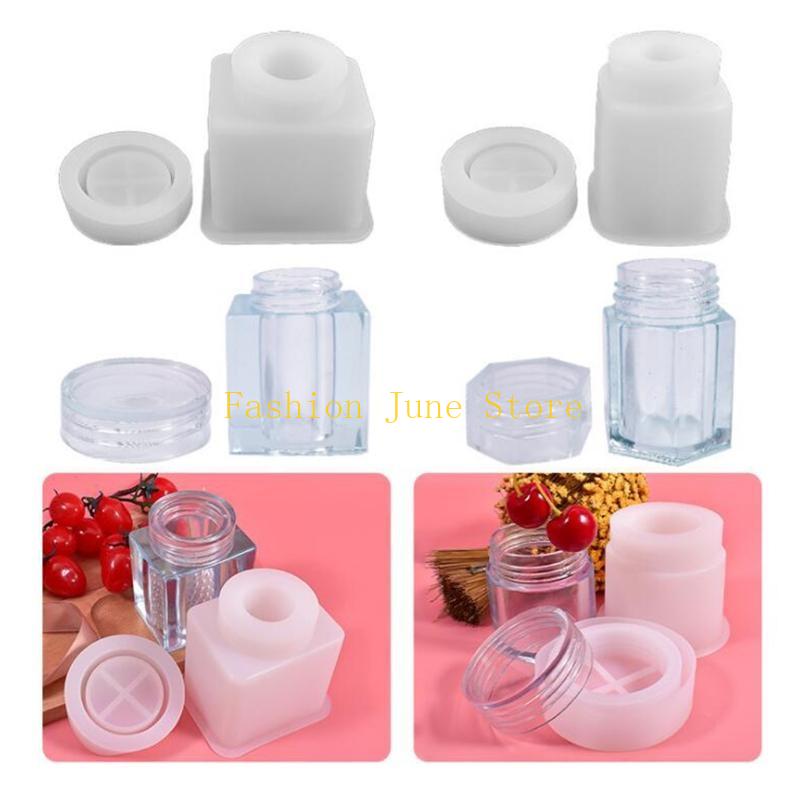 1 Set Storage Bottle Jar Cryst - Silicone Epoxy Resin Molds Set review and price