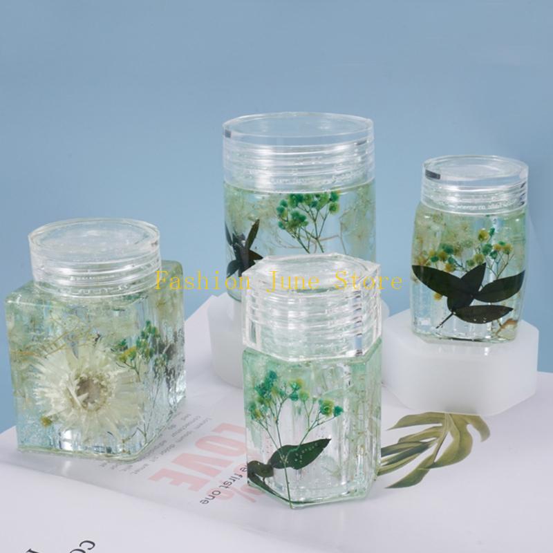 1 Set Storage Bottle Jar Cryst - Silicone Epoxy Resin Molds Set review and price