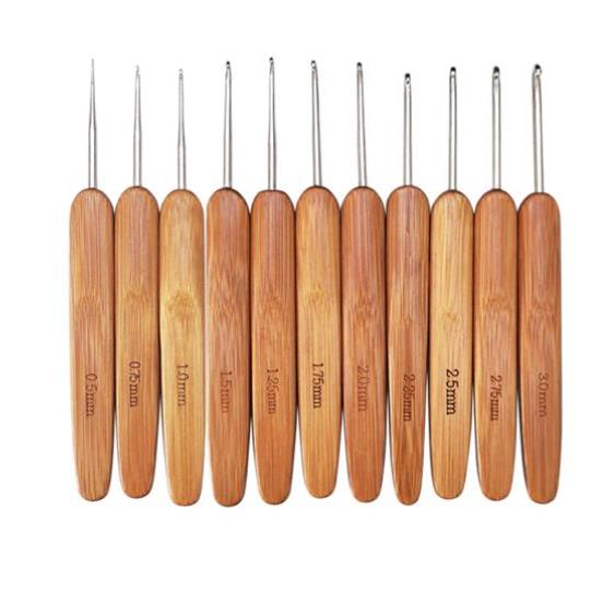 Bamboo Wooden Handle Crochet H - Wooden Crochet Hooks Ergonomic Handle review and price