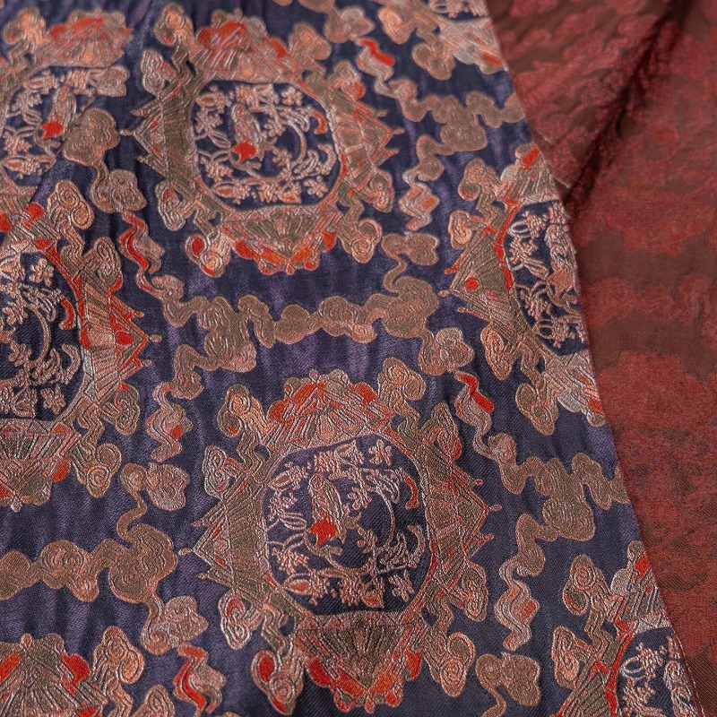 Purple Red Rayon Floral Jacqua - Sewing review and price