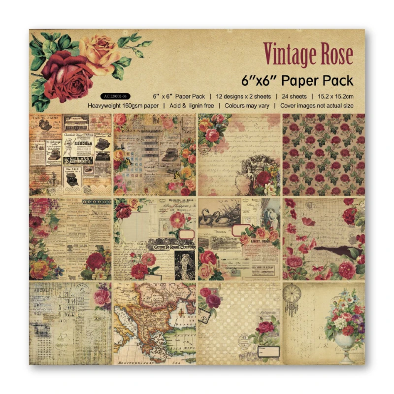 Scrapbook Pad Assorted Pattern - Vintage Junk Journal Scrapbooking Paper review and price