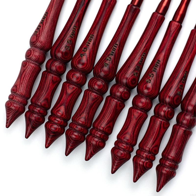 8Pcs Wooden Handle Crochet Hoo - Wooden Crochet Hooks Ergonomic Handle review and price