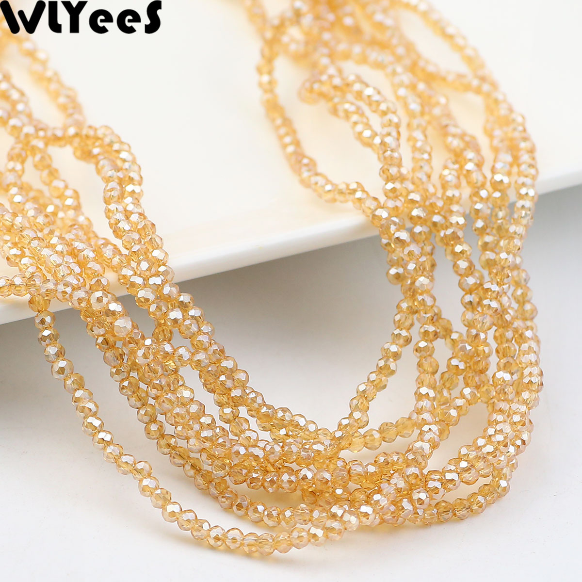 WLYeeS Flat Round Gold Champag - Glass Seed Beads 2Mm Jewelry Making review and price