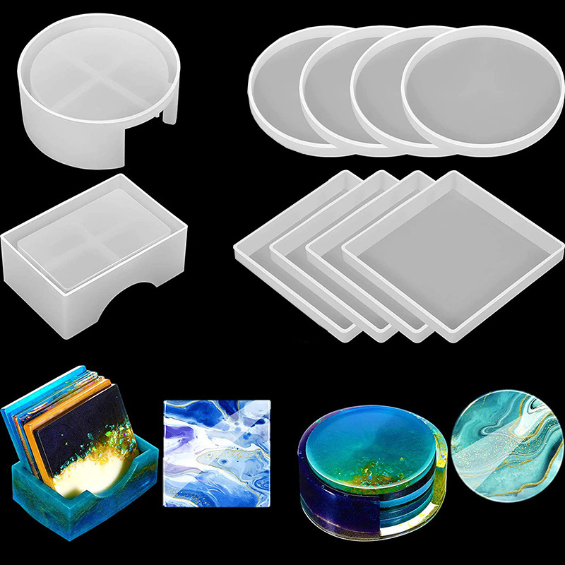 5Pcs/Set DlY Epoxy Resin Cup C - Silicone Epoxy Resin Molds Set review and price