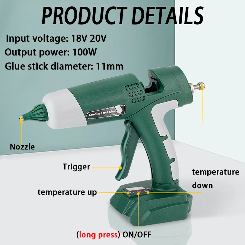 100W Cordless Hot Melt Glue Gu - Hot Melt Glue Gun Cordless review and price