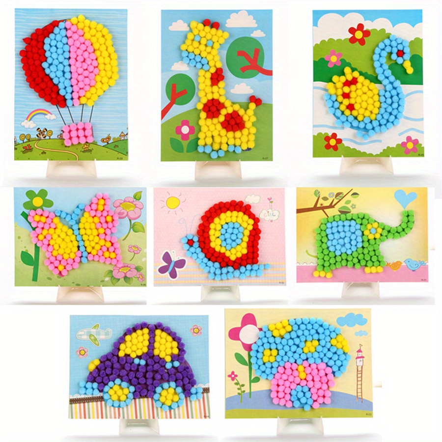 2pcs 16x21cm Colorful Pom-Pom  - Painting Supplies review and price