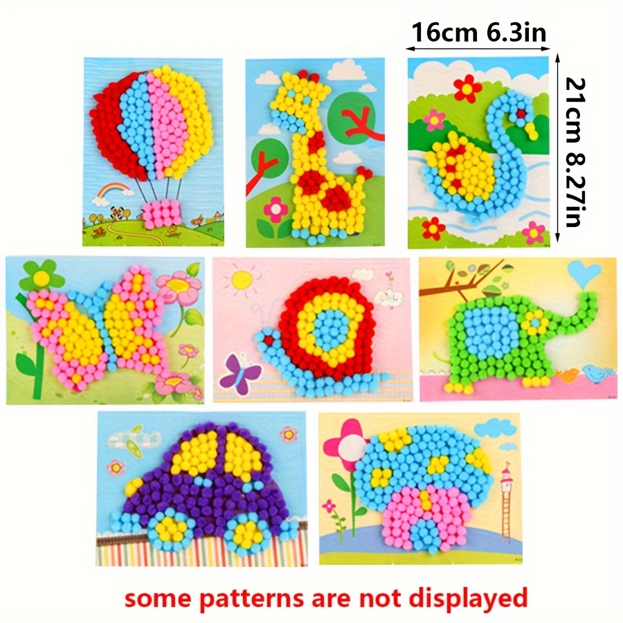 2pcs 16x21cm Colorful Pom-Pom  - Painting Supplies review and price