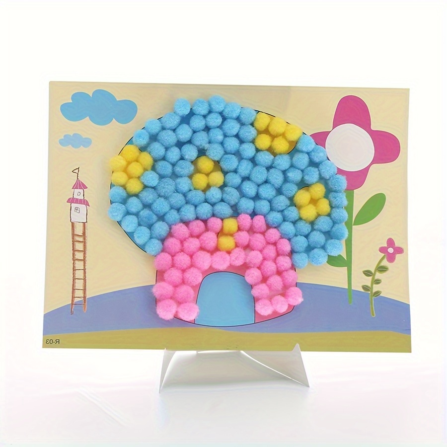 2pcs 16x21cm Colorful Pom-Pom  - Painting Supplies review and price