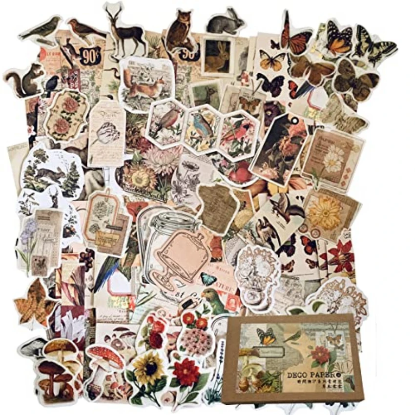Vintage Stickers For Journalin - Vintage Junk Journal Scrapbooking Paper review and price