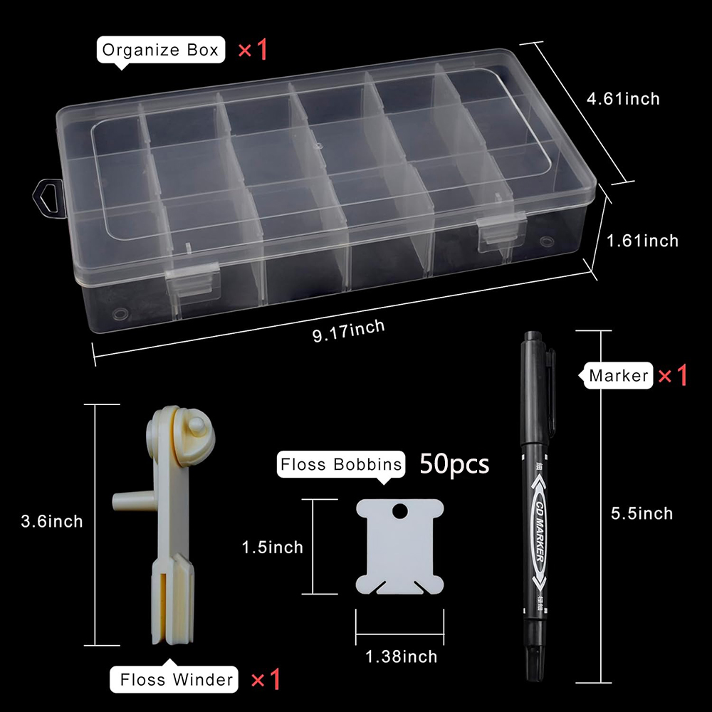 Embroidery Floss Organizer 18  - Cotton Embroidery Thread Skeins review and price