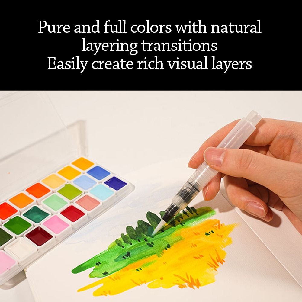 24 Colors Watercolors Paint Se - Watercolor Paint Set Solid Pigment review and price