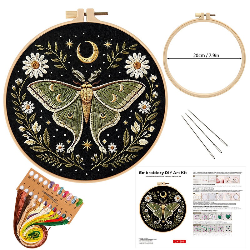 Butterfly Flower Embroidery DI - Cross Stitch Stamped Kits Beginners review and price
