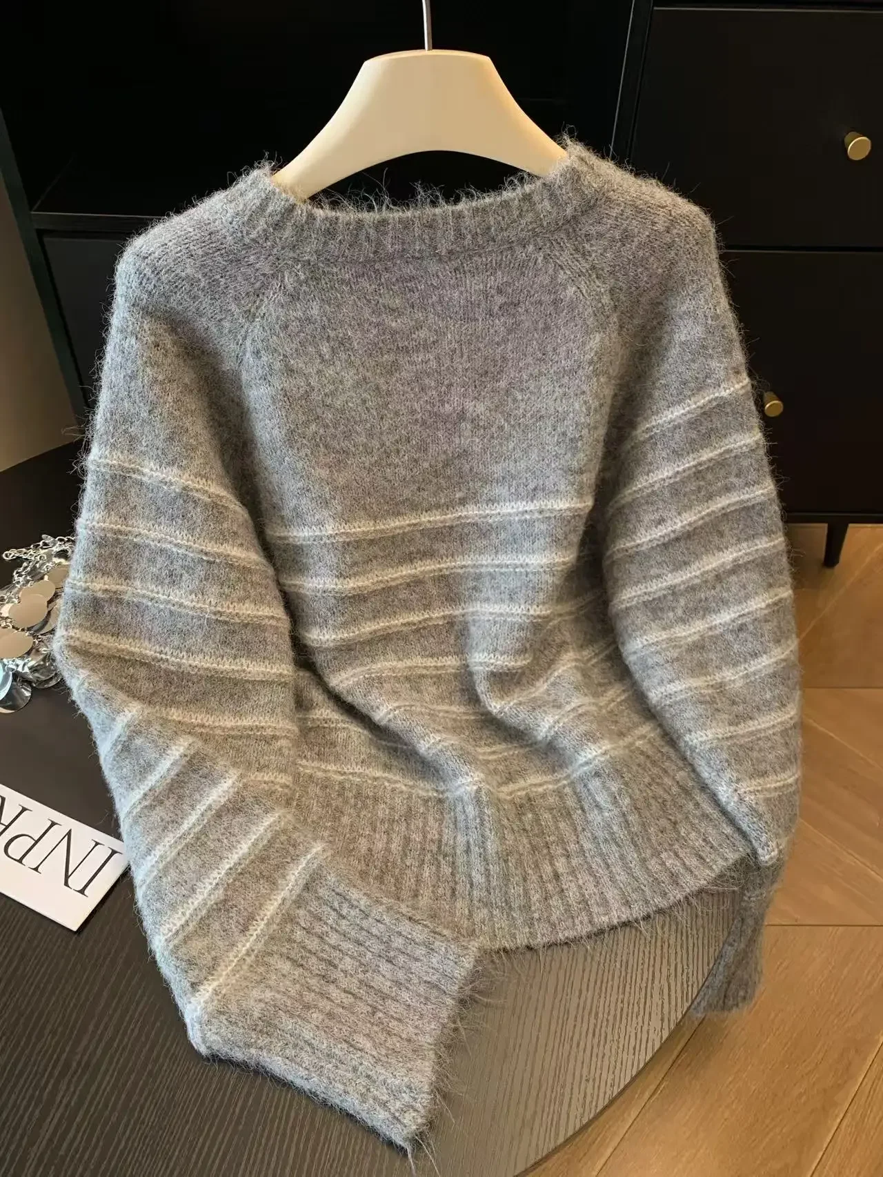 Autumn Winter Women's Striped  - Embroidery review and price