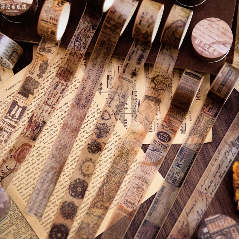 18.5mm*2m Vintage Washi Paper  - Vintage Junk Journal Scrapbooking Paper review and price