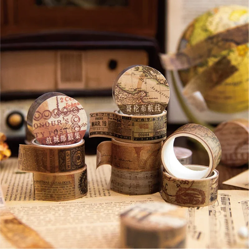 18.5mm*2m Vintage Washi Paper  - Vintage Junk Journal Scrapbooking Paper review and price