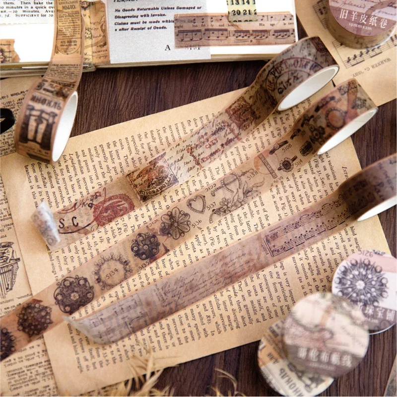 18.5mm*2m Vintage Washi Paper  - Vintage Junk Journal Scrapbooking Paper review and price