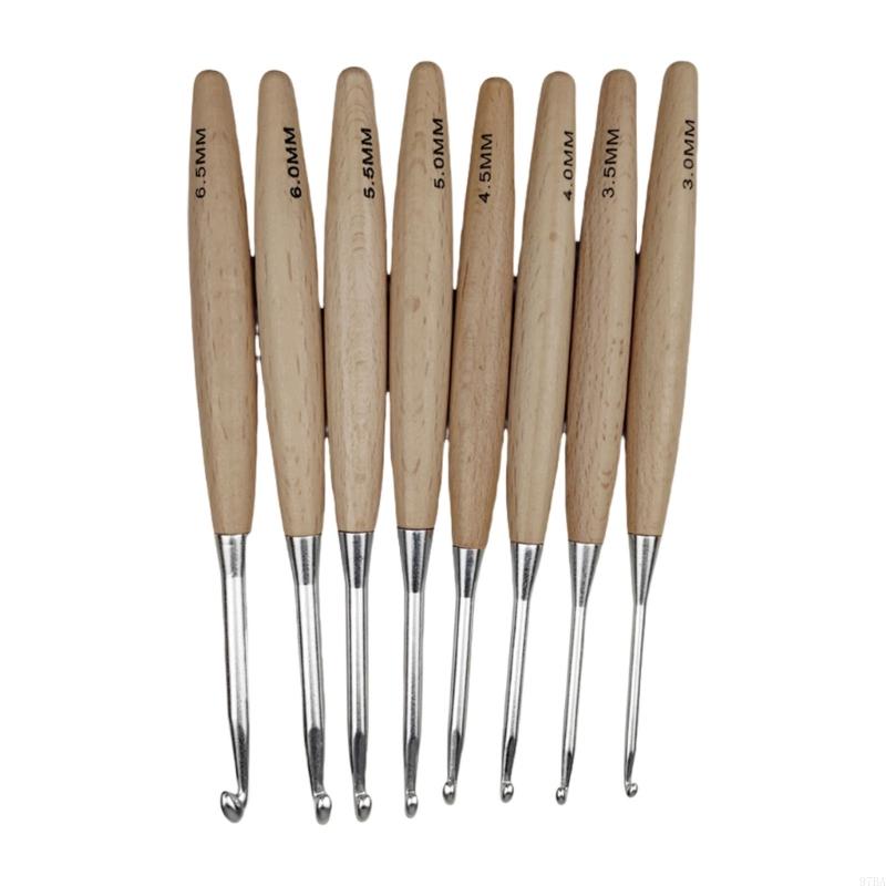 97BA Ergonomic Grip Crochet Ne - Wooden Crochet Hooks Ergonomic Handle review and price