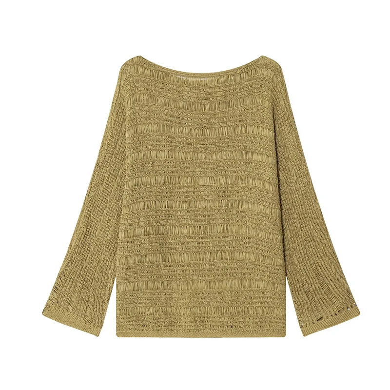 Vintage Boat Neck Knit Sweater - Embroidery review and price