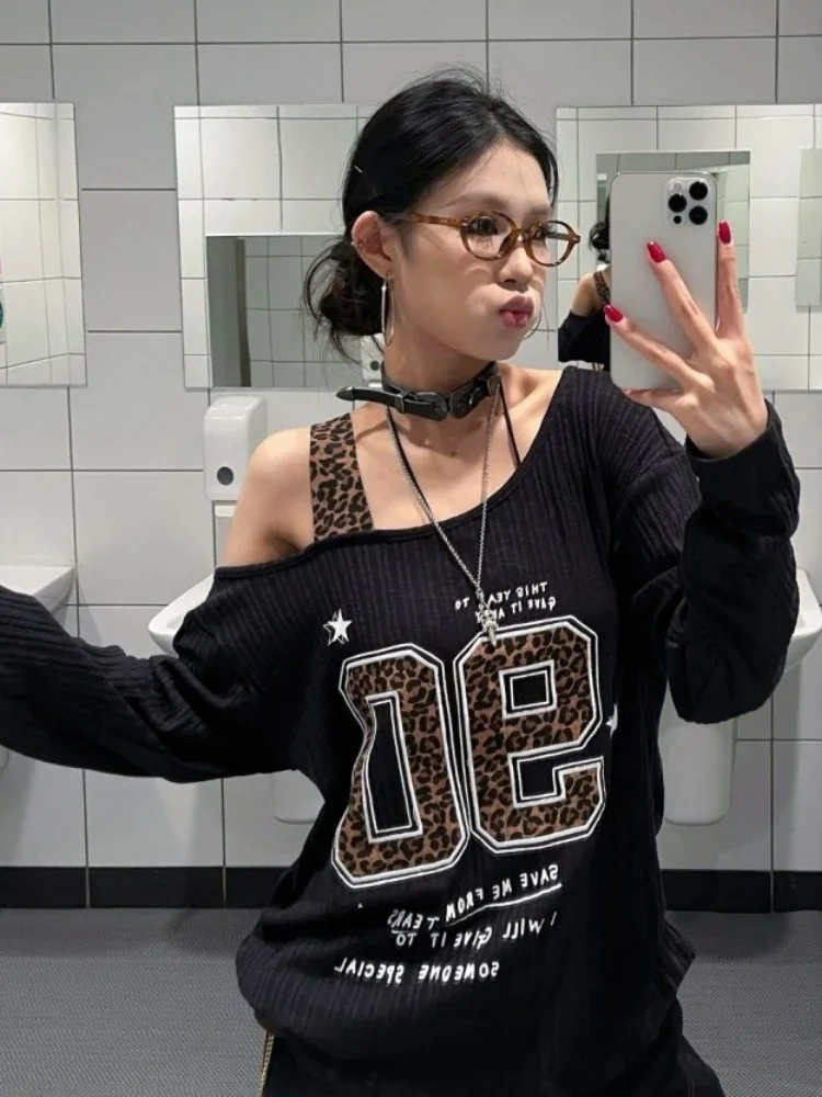 Y2K Patchwork Leopard Print T- - Embroidery review and price