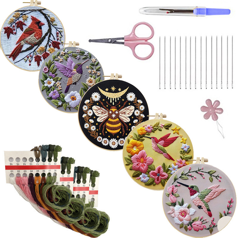 Hummingbird Embroidery Kit for - Cross Stitch Stamped Kits Beginners review and price