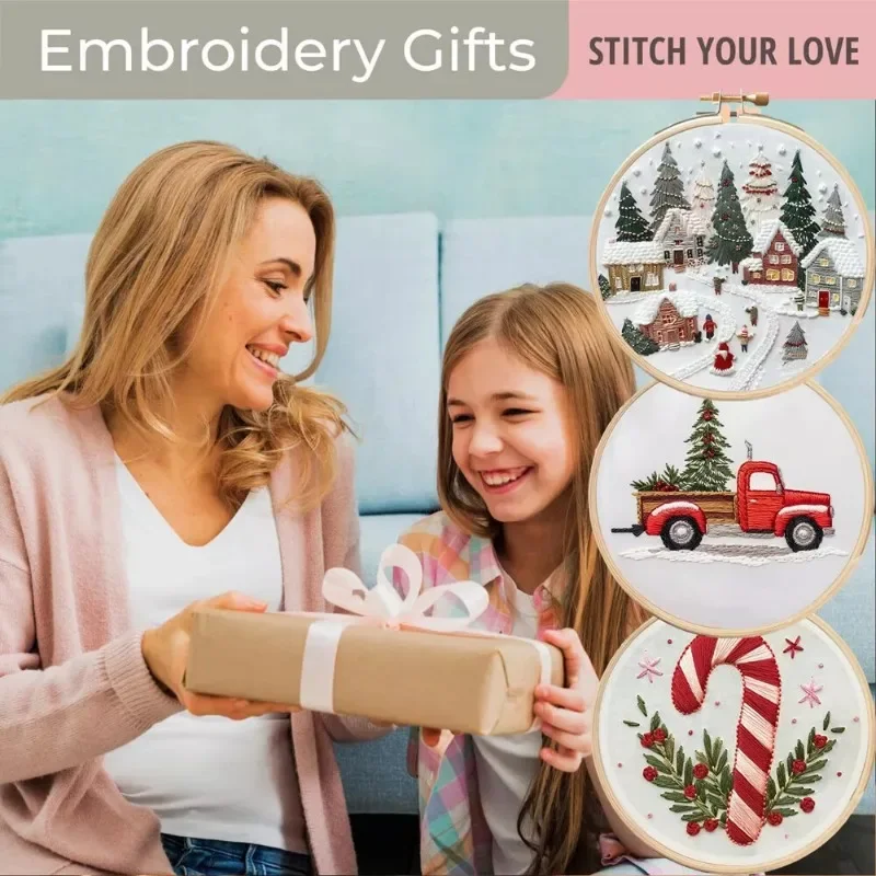 Hand Embroidery Starter Kit DI - Cross Stitch Stamped Kits Beginners review and price