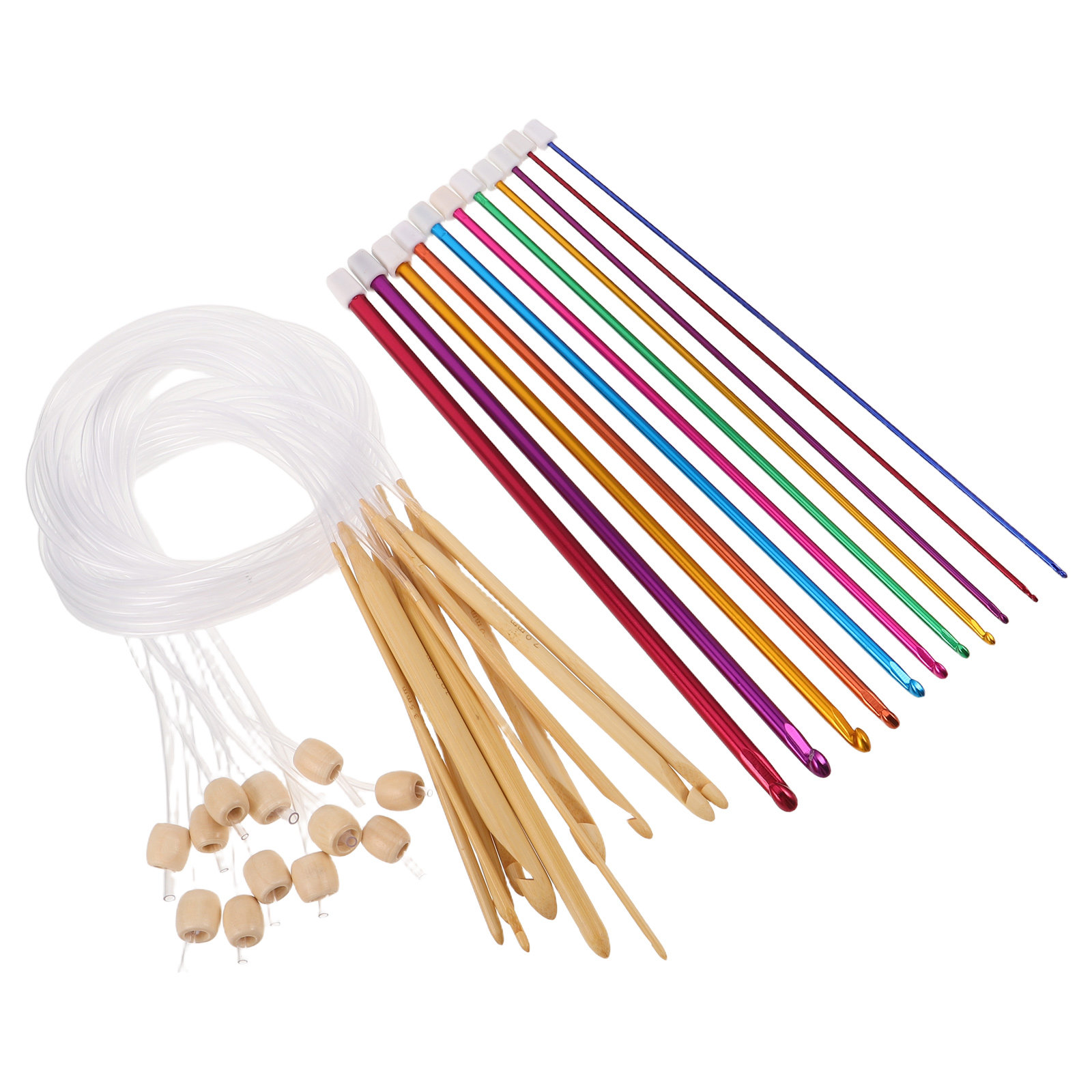 1Set Vibrant Color Crochet Hoo - Wooden Crochet Hooks Ergonomic Handle review and price