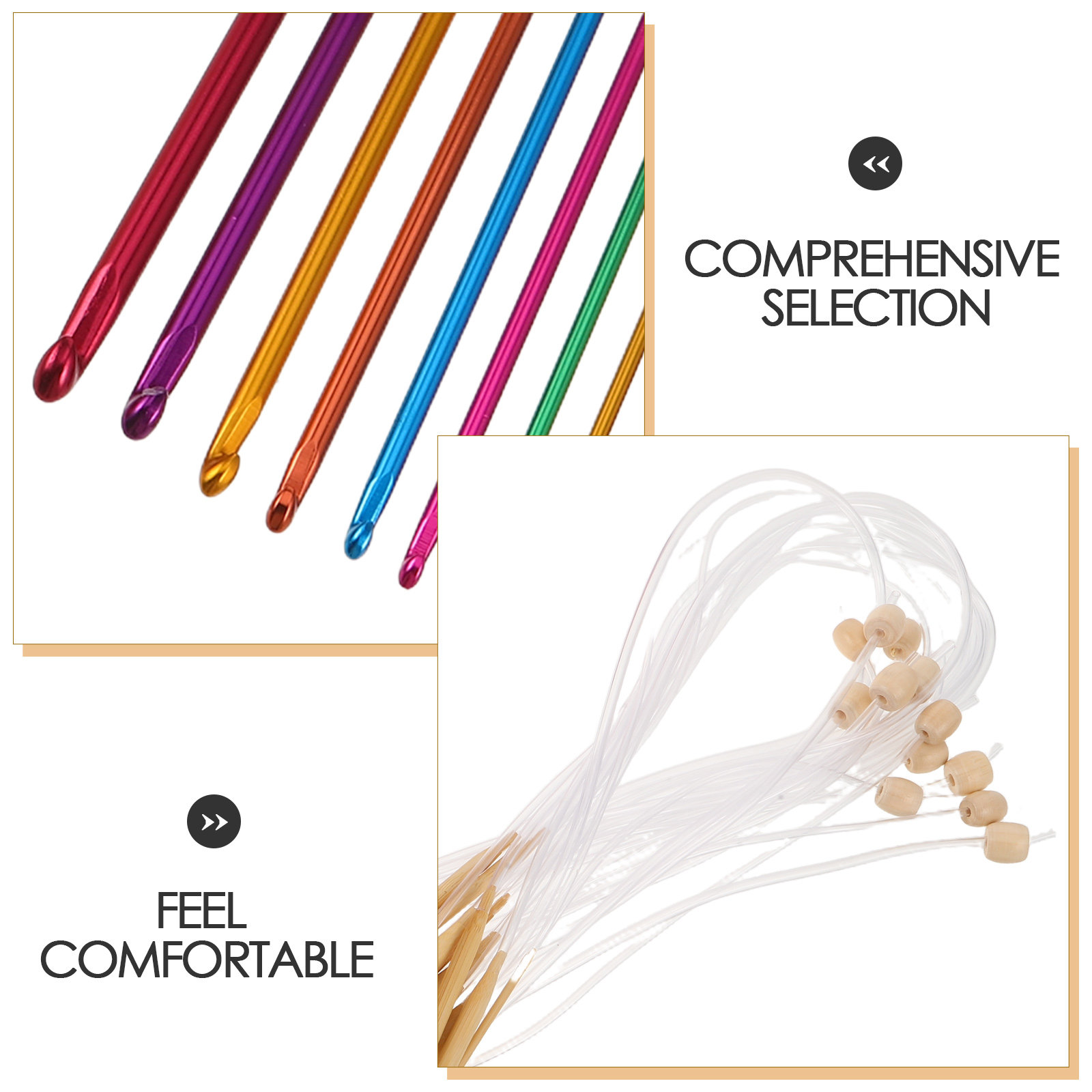 1Set Vibrant Color Crochet Hoo - Wooden Crochet Hooks Ergonomic Handle review and price