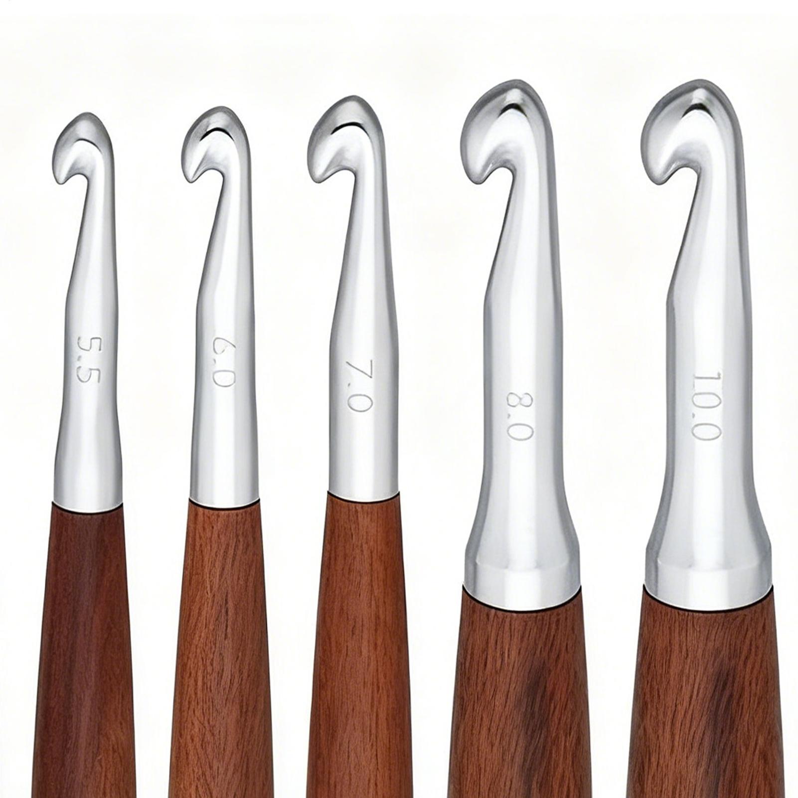 8pcs Crochet Hook Mix Size 3mm - Wooden Crochet Hooks Ergonomic Handle review and price