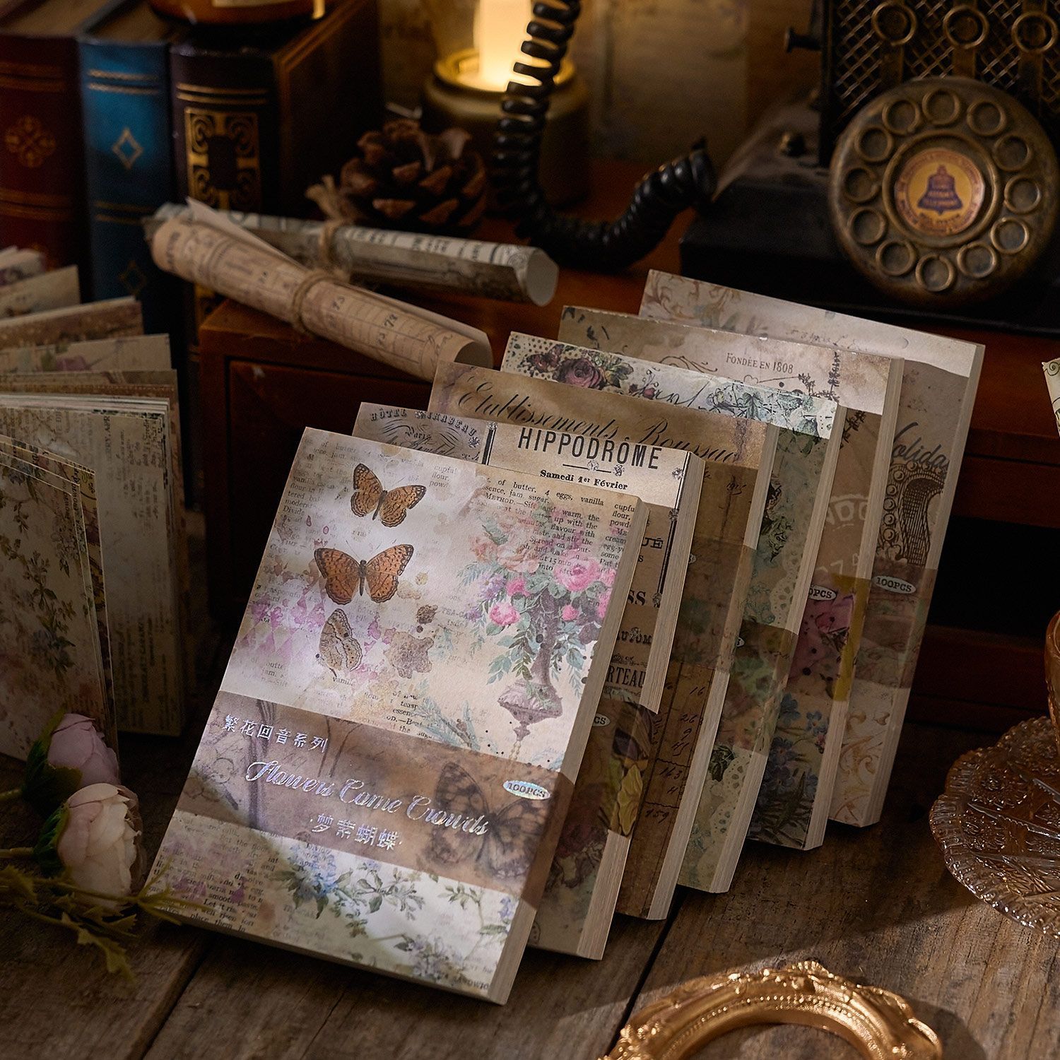 Flower Echo Series 100 Sheets  - Vintage Junk Journal Scrapbooking Paper review and price