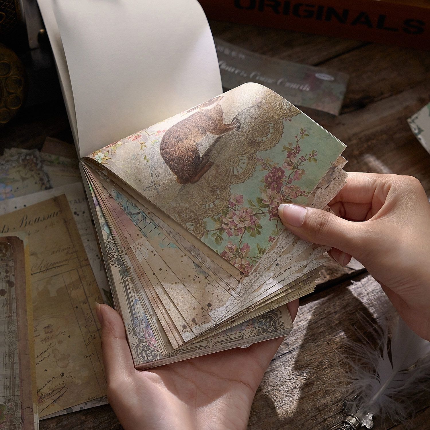 Flower Echo Series 100 Sheets  - Vintage Junk Journal Scrapbooking Paper review and price