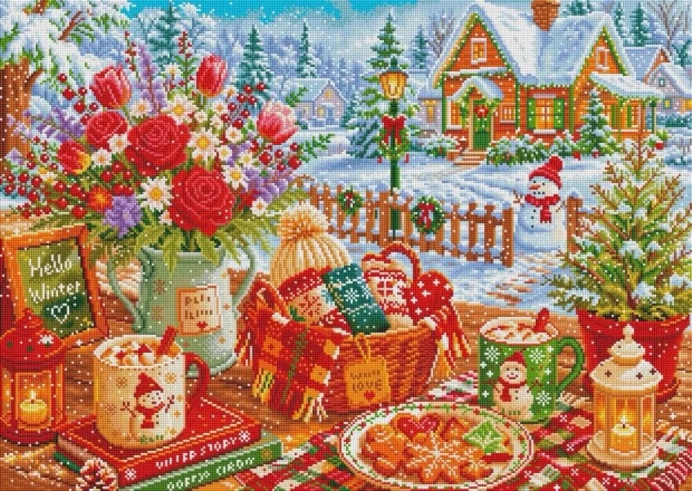 9CT 14ct Winter Printed Kits C - Cotton Embroidery Thread Skeins review and price