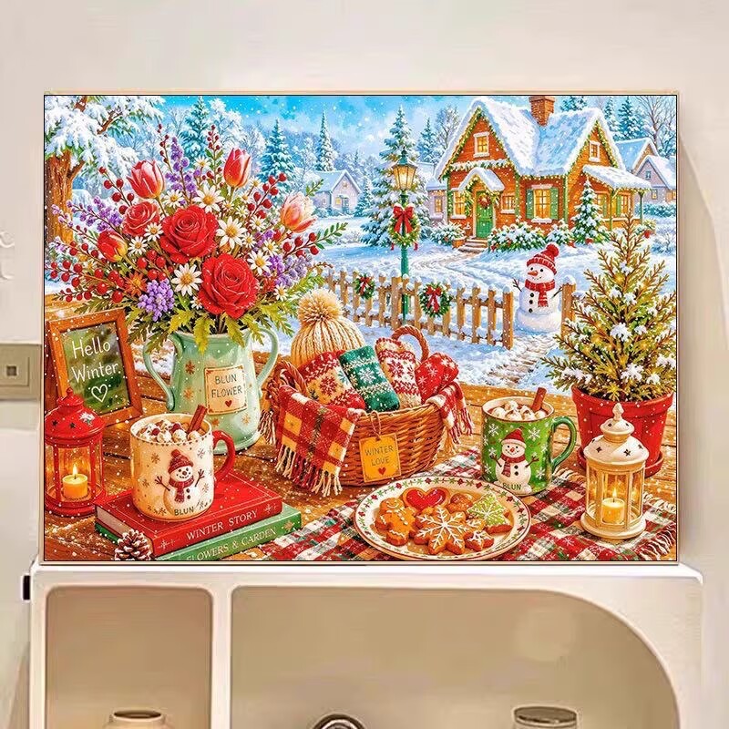 9CT 14ct Winter Printed Kits C - Cotton Embroidery Thread Skeins review and price