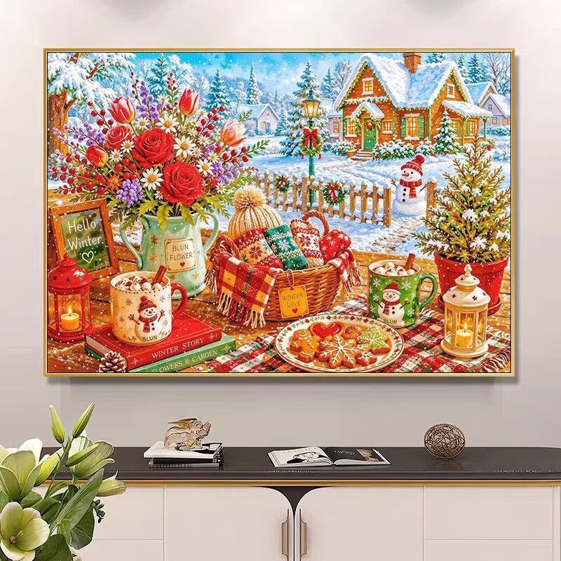 9CT 14ct Winter Printed Kits C - Cotton Embroidery Thread Skeins review and price