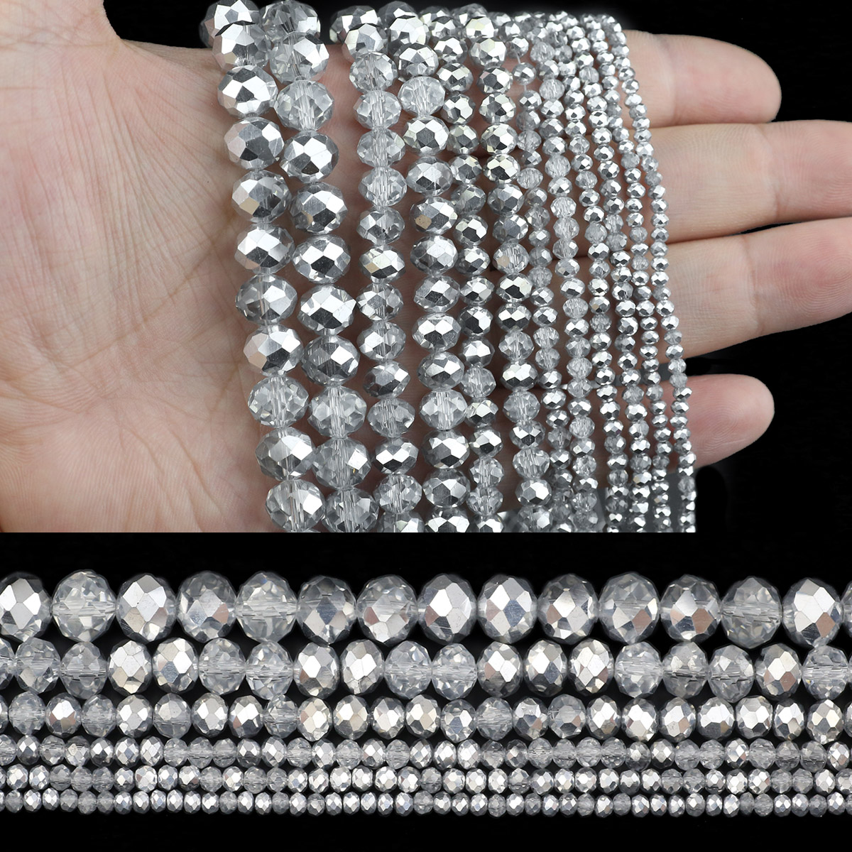 Half Silver Color Transparent  - Glass Seed Beads 2Mm Jewelry Making review and price