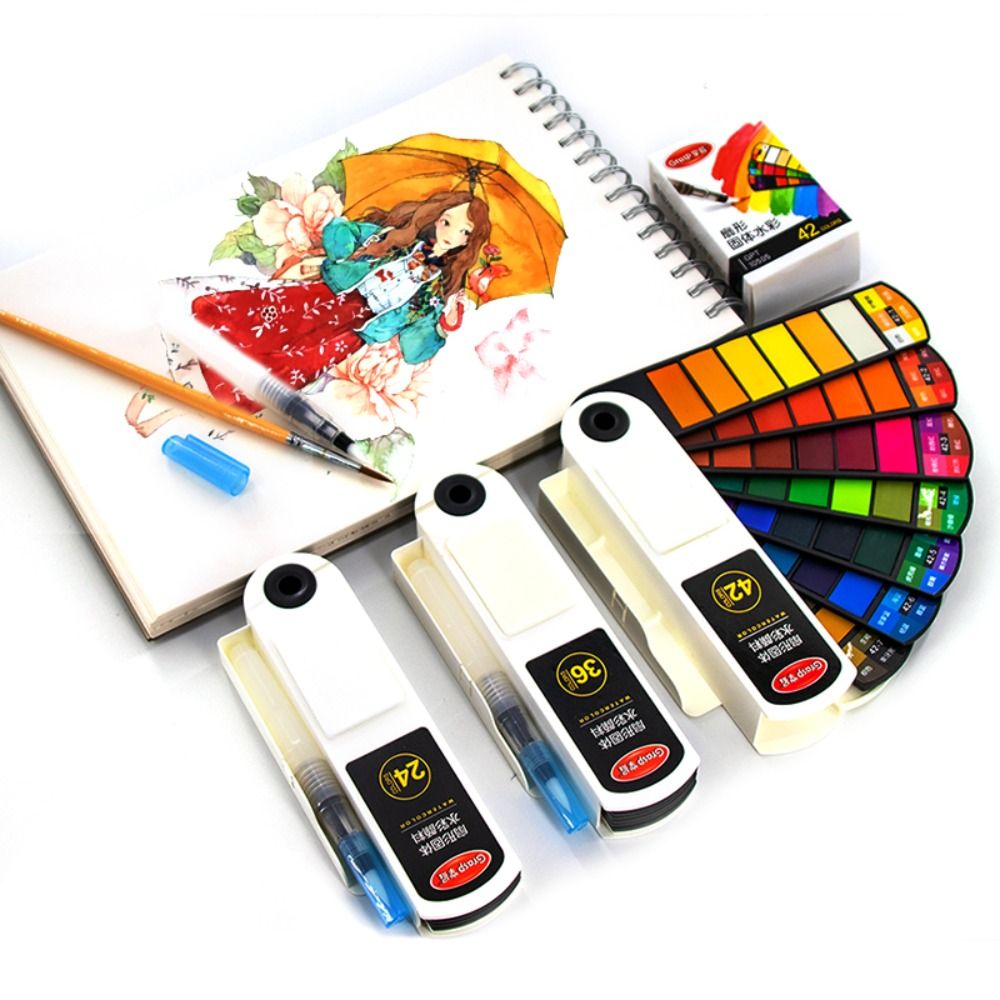 Folding Watercolor Paint Set w - Watercolor Paint Set Solid Pigment review and price